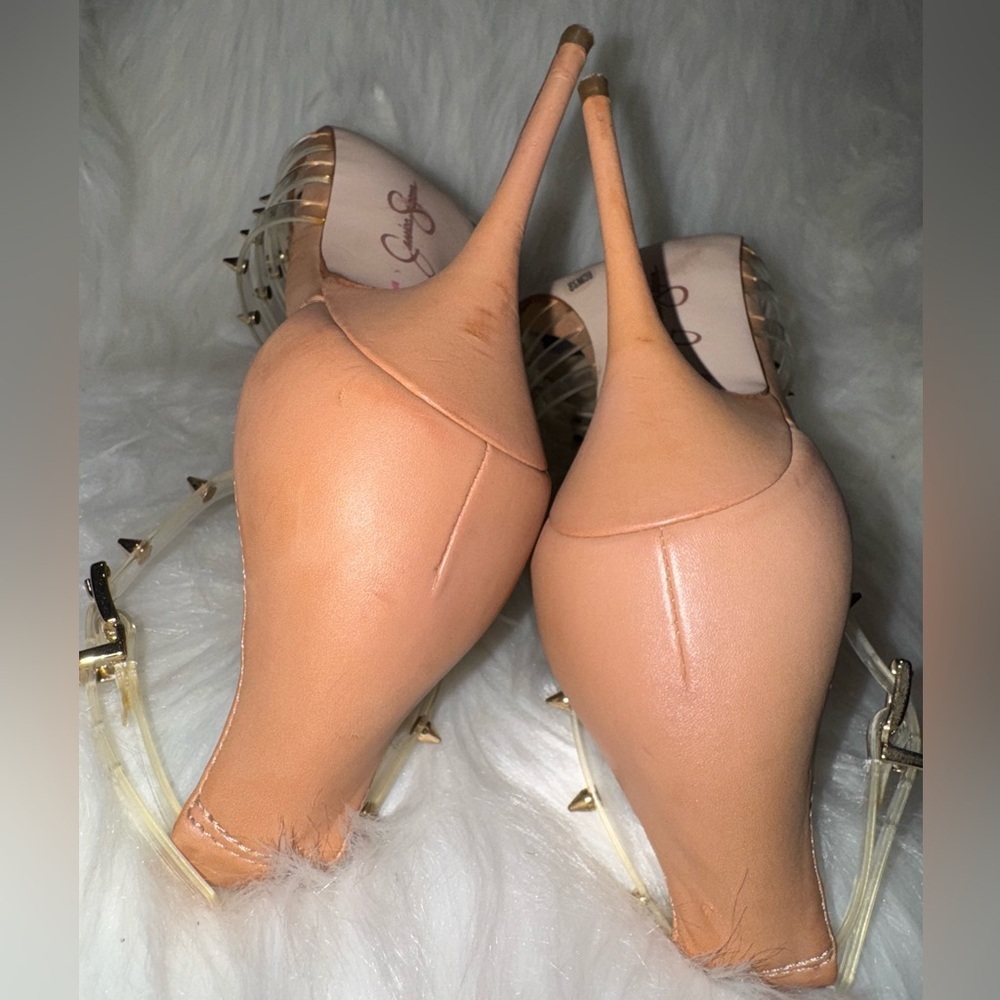 Jessica Simpson Nude/Gold Studded Sandals - Picture 7 of 8